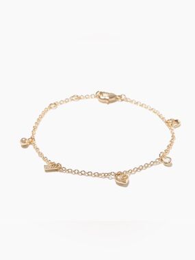 Gold Coach Charm Bracelet with Heart &  Lock Charms. *NEW COMES WITH DUST BAG*